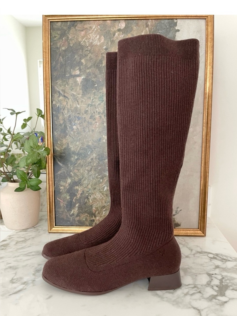 Vivaia Tara Tall Knee High Boots Brown Size 9 (40)